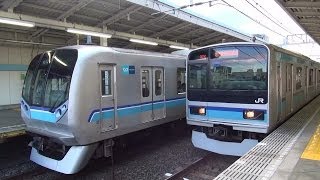 東京メトロ東西線05系の三鷹行きとJR東日本E231系の西船橋行き 西葛西駅 [upl. by Gideon]