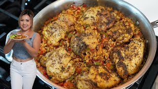 This ARROZ CON POLLO is Everyones Favorite ONEPAN MEAL [upl. by Bick856]