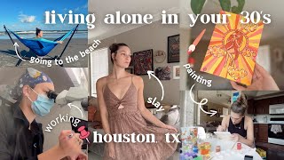 Im 30 live alone work as an embryologist and like to paint  houston tx vlog [upl. by Annaierb]