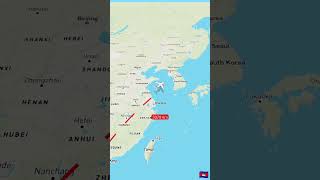 Distance between Phnom Penh to Seoul South Korea moscowregion aviation dongsha kyungpook ningbo [upl. by Amandi]