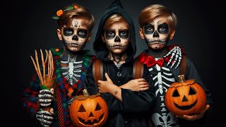 🎃 Trick or treat – AIgegenereerd Kinderlied voor Halloween 👻  Enge Afbeeldingen [upl. by Pergrim625]