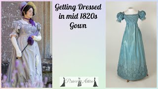 Dressing up in a 1825 gown [upl. by Aelyak]