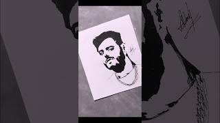 carryminati drawing with black marker 😍😍sorth drawing art [upl. by Akisey]