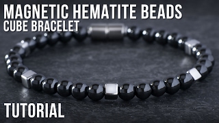 Magnetic Hematite Beads Bracelet Tutorial [upl. by Su591]