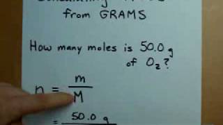 Calculating Moles from Grams Mass to Moles [upl. by Garlen]