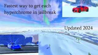 How to get Each Hyperchrome in Jailbreak Fast 2024  Roblox Jailbreak [upl. by Annekim844]