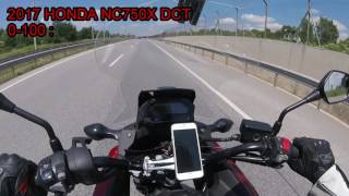 HONDA NC750X DCT 0100 ACCELERATION 2017 [upl. by Jamal]