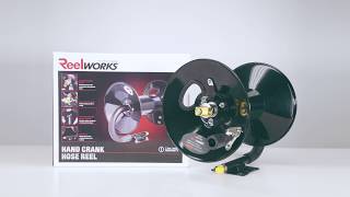 REELWORKS Hand Crank Air Compressor Hose Reel [upl. by Artened488]