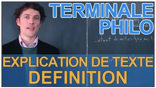 Lexplication de texte  définition  Philosophie  Terminale  Les Bons Profs [upl. by Scarlet]