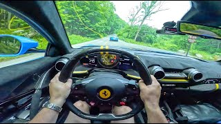 Ferrari 812 Competizione vs F12 TDF POV Drive Review [upl. by Asabi]