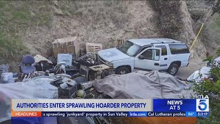 Law enforcement raids sprawling hoarder house in Sun Valley [upl. by Conlon]