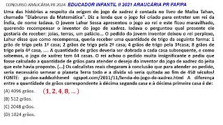 PROGRESSÃO GEOMÉTRICA CONCURSO DOCÊNCIA 2024 ARAUCÁRIA [upl. by Howie]