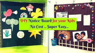 DIY Notice board for Kids Using Cardboard  Best Out of Waste [upl. by Aramoy]