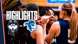 HIGHLIGHTS  9 UConn Womens Basketball at Seton Hall [upl. by Kasevich]