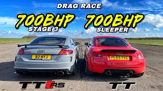 DAZA WHO 700HP MK1 TT SLEEPER vs 700HP MK3 TTRS [upl. by Eniamrej]