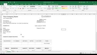 How to Create a Quote Form in Excel for Your Business [upl. by Garzon]