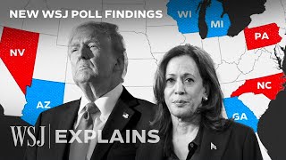 Trump Harris Tied in Swing States Despite Trump Leading on Top Issues  WSJ [upl. by Aila]