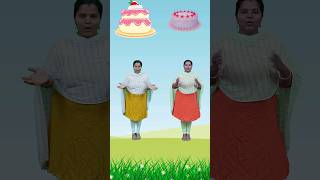 colorful girls eat wow cake eagerly and one girl eat butterfly funny vfx shorts viral [upl. by Yahsel]