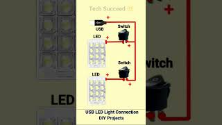 USB LED Light Connection Diagram Circuit viralshort reels shorts experiment wiringcircuit [upl. by Cordie]