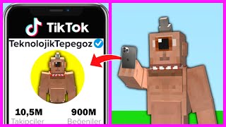 TEPEGÖZ ÜNLÜ OLDU TİKTOK VİDEOSU ÇEKİYOR 😱  Minecraft [upl. by Latona]