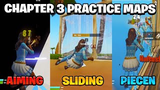 Die BESTEN CHAPTER 3 MAPS um BESSER in Fortnite zu werden Piece Control Aiming Sliding [upl. by Akapol]