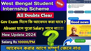 Eligibility Criteria for students internship scheme  সরকারি চাকরির পরীক্ষা দিলে কি আবেদন করা যাবে [upl. by Nitsir]