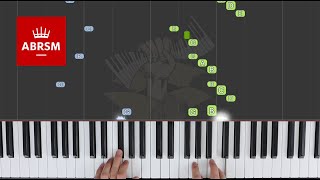 Ecossaise in G  ABRSM Piano Grade 2 2021 amp 2022 A3  Synthesia Piano tutorial [upl. by Esinert]