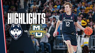 HIGHLIGHTS  2 UConn Mens Basketball vs 8 Marquette [upl. by Hedley]