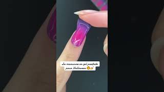 Autocollant pour ongles en gel UV rose et violet 💅 [upl. by Ayres]