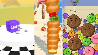 Happy Cubes 2048 Vs Sandwich Runner Vs Fruit Merge Android ios [upl. by Carder]