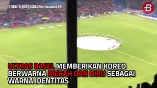 Koreografi Fan Basel Warnai Laga Kontra Manchester United [upl. by Aloiv152]