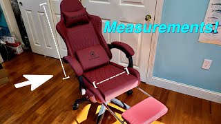 GTPlayer Gaming Chair  Size MeasurementsDimensions and Quick Update [upl. by Encrata]