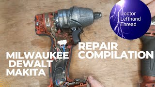 5 Powertool repairs in 22 minutes repair dewalt makita milwaukee powertools [upl. by Ssilb]