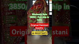 Original Pakistani dupatta free homedelivery worldwide live original mirror eid wedding luv [upl. by Farly]