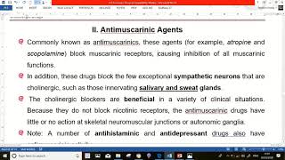 5 Cholinergic Antagonists [upl. by Brietta]