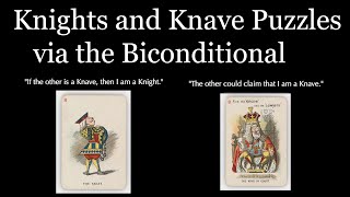 Knights and Knaves Logic Puzzle using the Biconditional Discrete Math Class [upl. by Kong573]