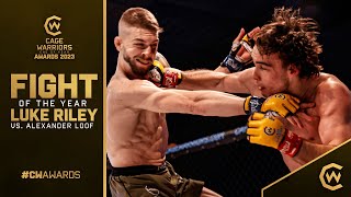 Greatest Fight in CW History  Luke Riley vs Alexander Lööf  Cage Warriors Fight of the Year 2023 [upl. by Dlareg]