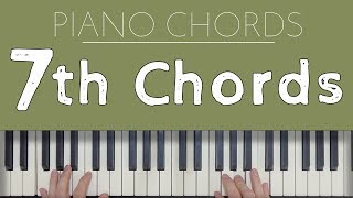 Piano Chords Major 7ths Minor 7ths amp Dominant 7ths [upl. by Terrence]