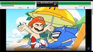 Mario VS Sonic With healthbars [upl. by Mundy]