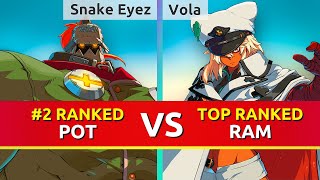 GGST ▰ Snake Eyez 2 Ranked Potemkin vs Vola TOP Ranked Ramlethal Guilty Gear Strive [upl. by Sixele]