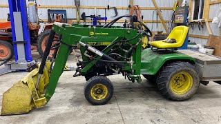 John Deere 317 Loader hydraulic steering upgrade [upl. by Nnarefinnej561]