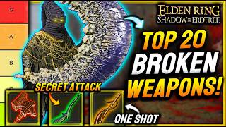 Elden Ring  NEW TOP 20 BEST WEAPONS Ranked [upl. by Susejedesoj]