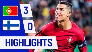 Portugal vs Finlandia 30  Ronaldo Brace EURO 2024 Qualifiers Highlights amp Goals 2024 [upl. by Jumbala]