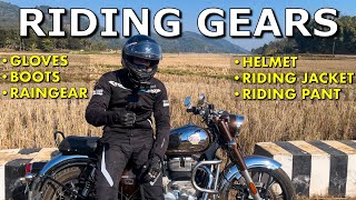 ALL MY RIDING GEARS  BEST BUDGET RIDING GEARS AND RAIN GEAR [upl. by Hnao]