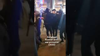 Detained Russian antiwar protestor in Moscow 2022 shorts [upl. by Rj922]