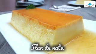 🍮 FLAN de NATA o CREMA de LECHE 🥛 RECETA MUY FACIL flandenata flan [upl. by Ellissa]