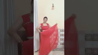 A saree converts into a dress without cutting saree draping youtubeshorts ytshorts [upl. by Godderd67]