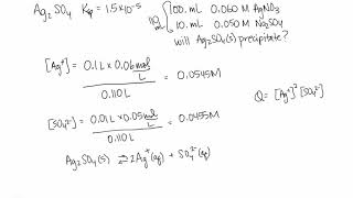 Predicting Precipitation Q v Ksp [upl. by Ennagem]