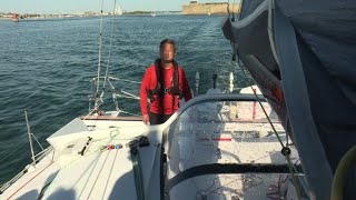 Route du Rhum 2018 un chef dentreprise japonais au départ [upl. by Delbert108]