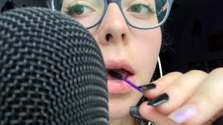 ASMR Chewing on a mascara wand Intense Mouth Sounds Spoolie Nibbling [upl. by Dorran]